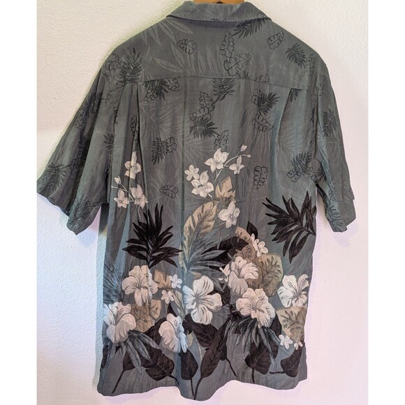 Caribbean Joe Button Down Shirt Men's Size L Large 100% Silk Tropical (484) - Picture 2 of 3